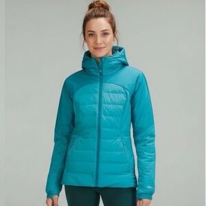 Lululemon Down For It All Jacket Winter Coat Oceanic Size 6 Small